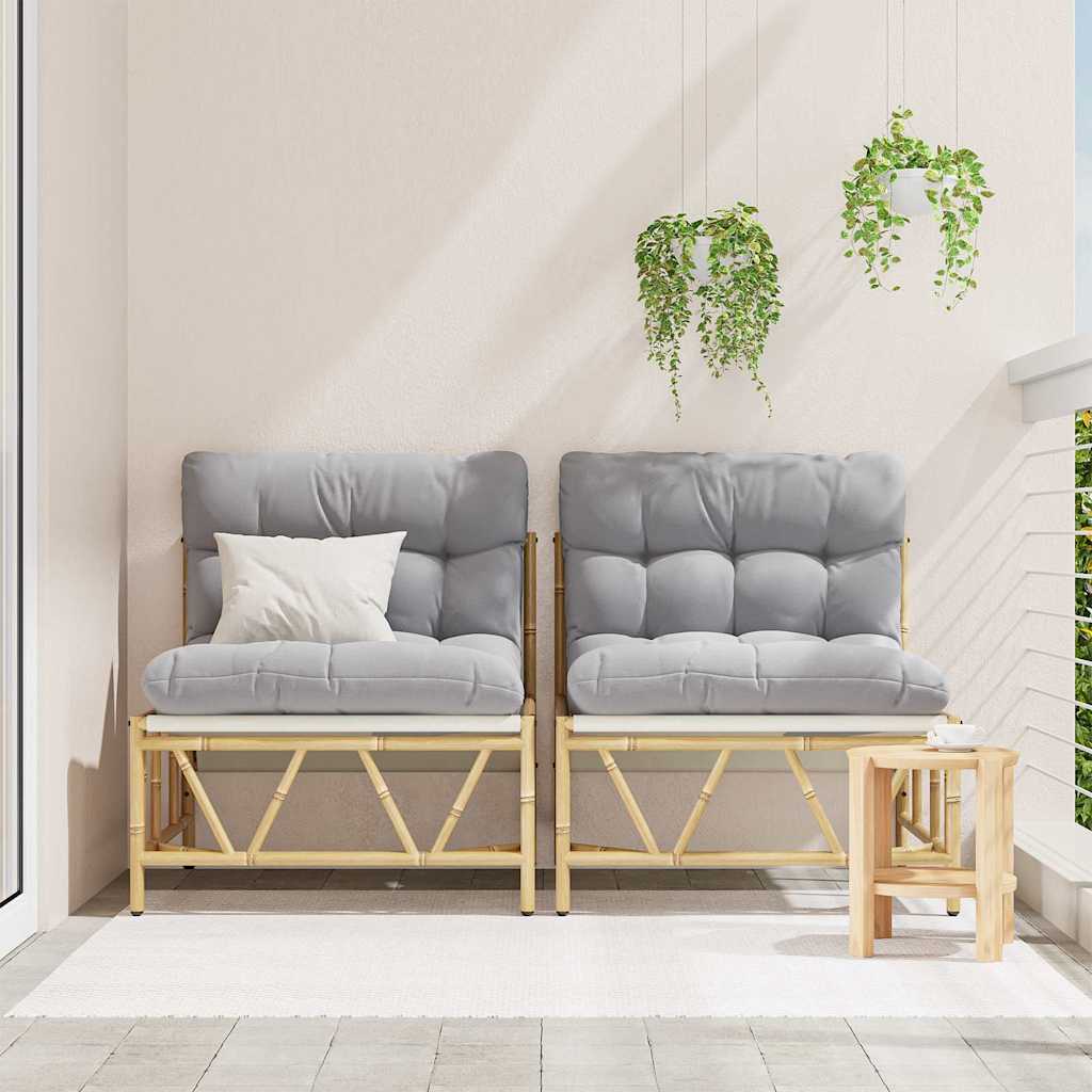 Garden Chair 2 pcs Light grey 75 x 75 x 71 cm Steel