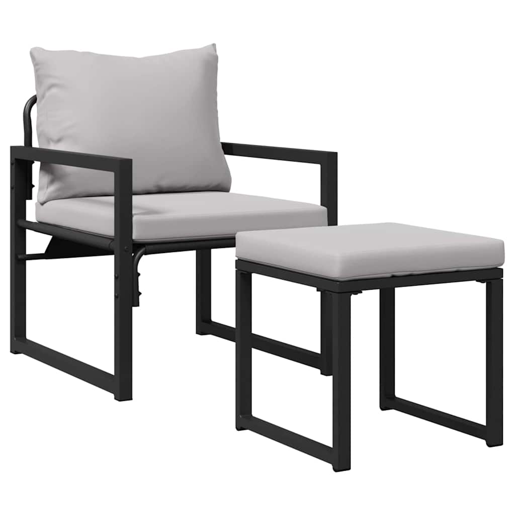 Garden Furniture Other 4 pcs Black 61 x 72.5 x 71 cm Steel
