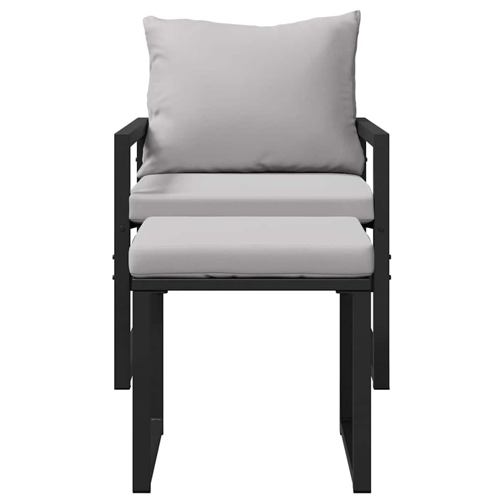 Garden Furniture Other 4 pcs Black 61 x 72.5 x 71 cm Steel