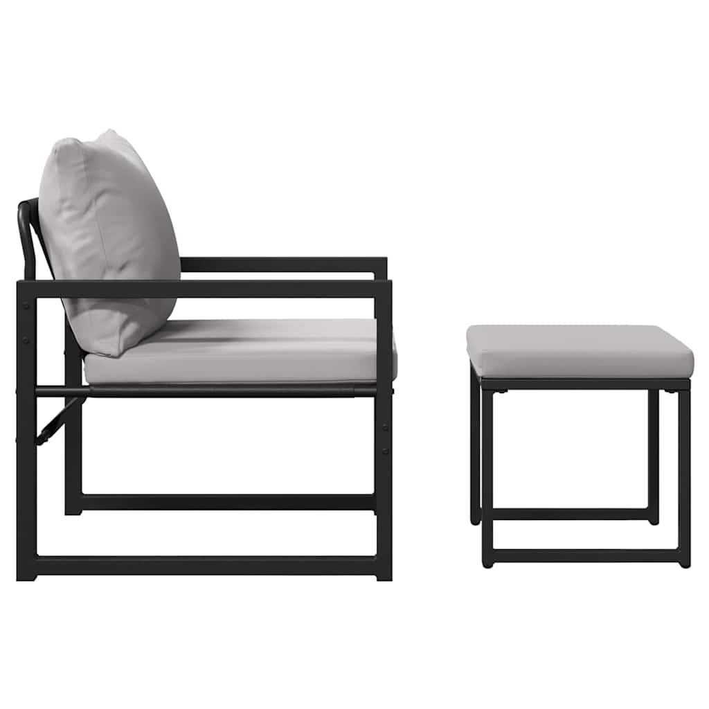 Garden Furniture Other 4 pcs Black 61 x 72.5 x 71 cm Steel