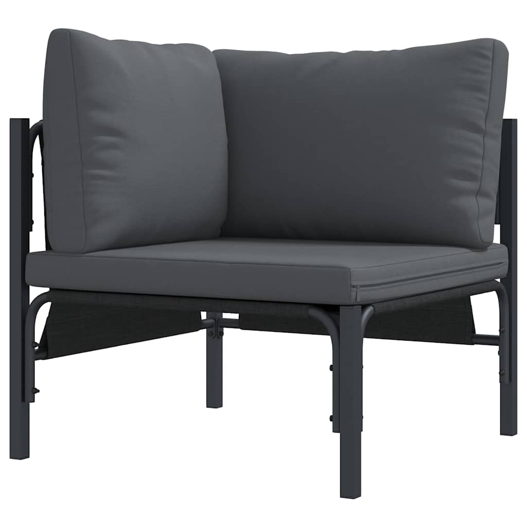 Outdoor Furniture with Cushion with Pillow Anthracite Steel