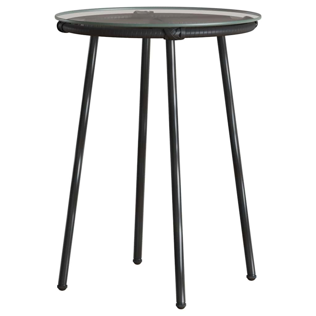 Garden Dining Set 3 pcs Brown and Cream Poly rattan, steel