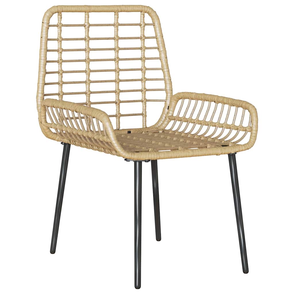 Garden Dining Set 3 pcs Brown and Black and Cream