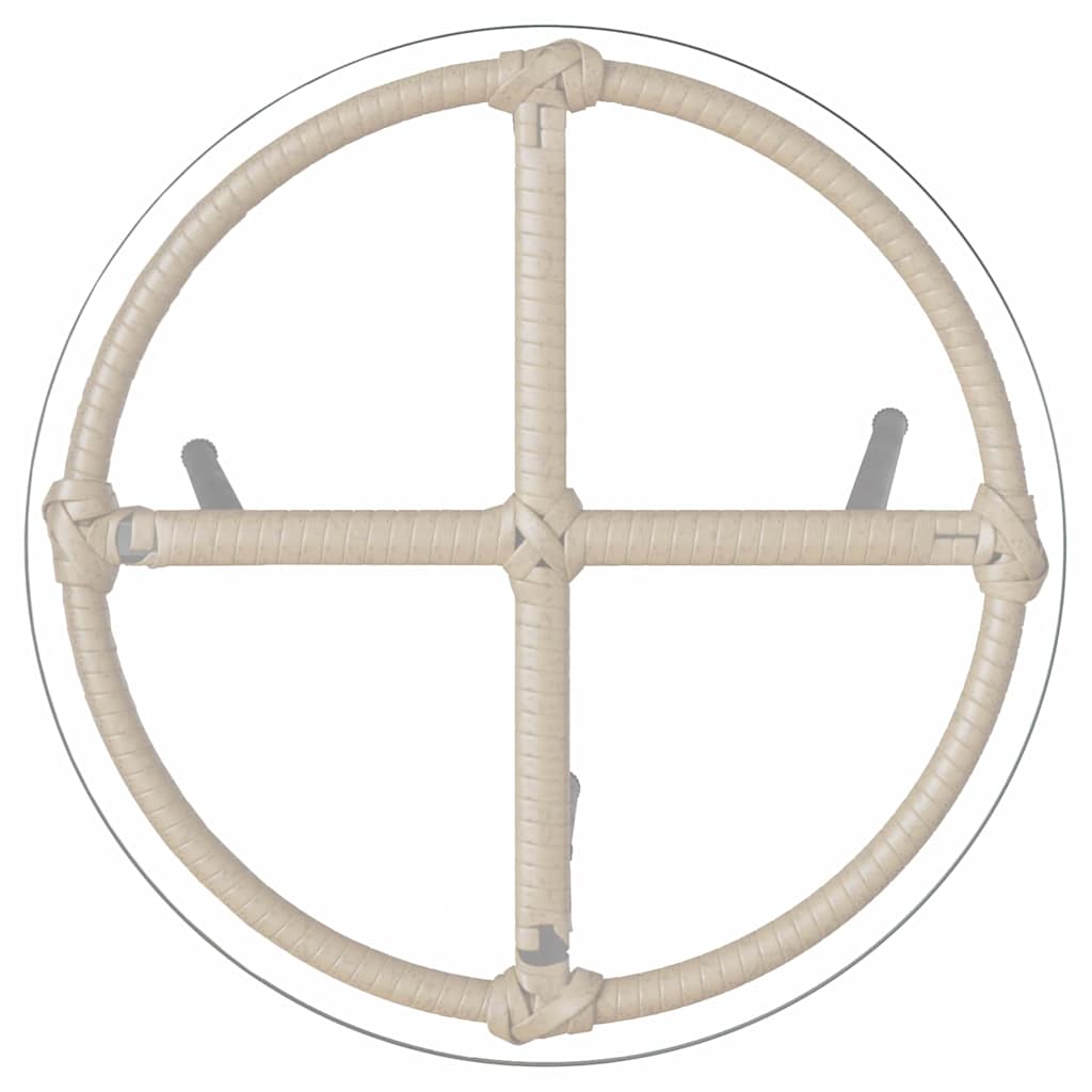 Garden Dining Set 3 pcs Brown and Black and Cream