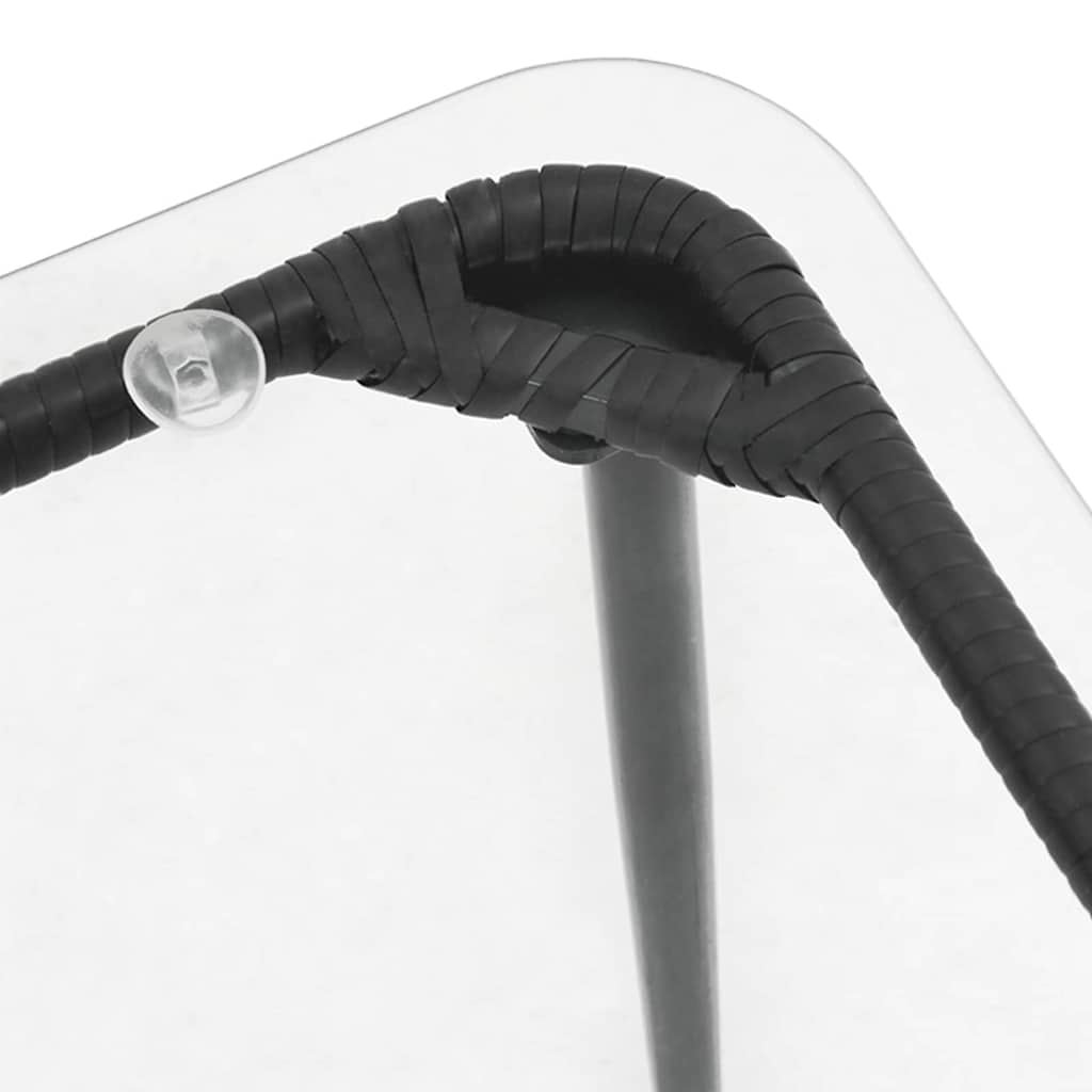 Garden Table Black 80 x 40 x 45.5 cm Poly rattan