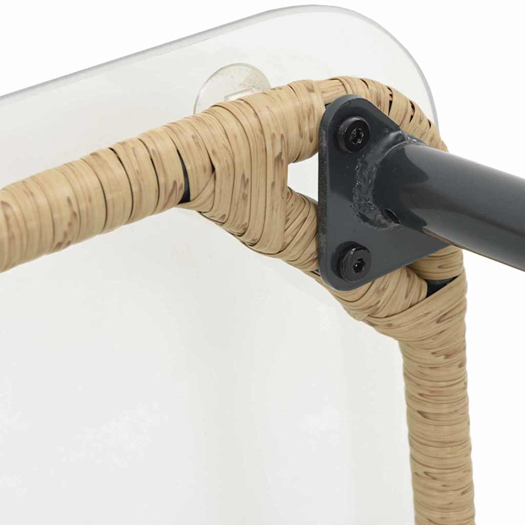 Garden Table Natural 80 x 40 x 45.5 cm Poly rattan