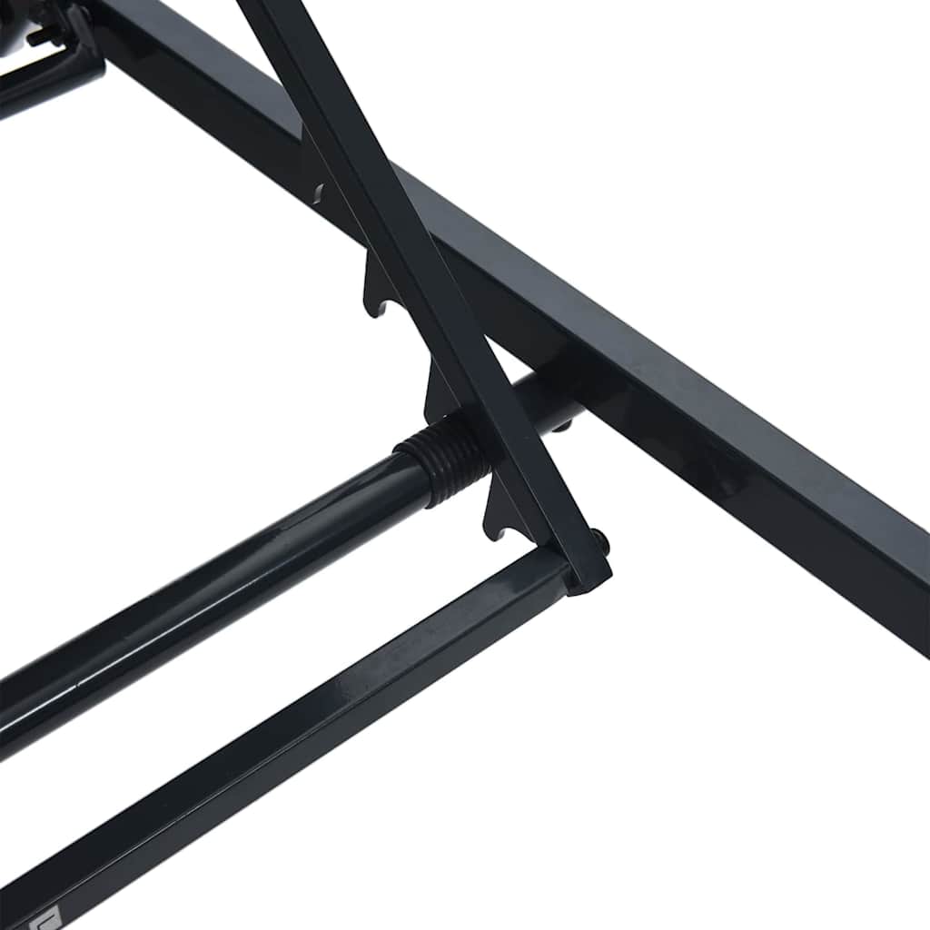 Sunloungers with table 2-person 3 pcs Black and anthracite