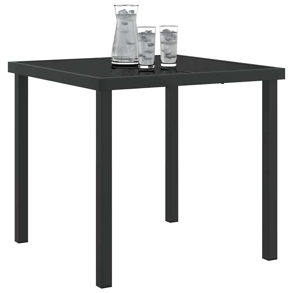 Garden Table Black 80 x 80 x 73 cm Solid Teak wood