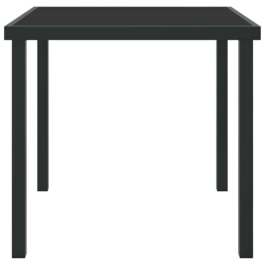 Garden Table Black 80 x 80 x 73 cm Solid Teak wood