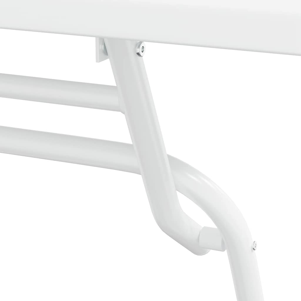 Bistro Set Folding 3 pcs White Steel