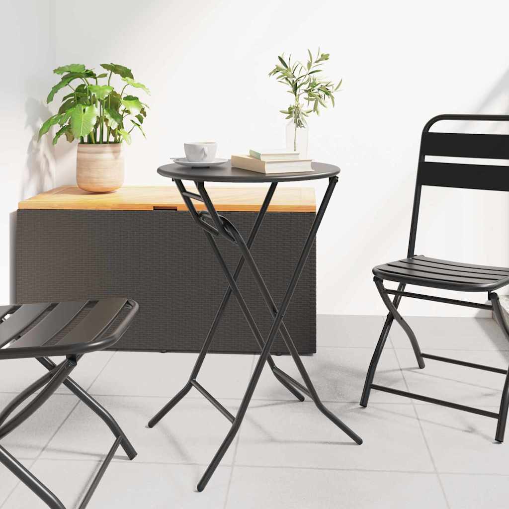 Garden Table Folding Anthracite 50 x 50 x 72 cm Steel