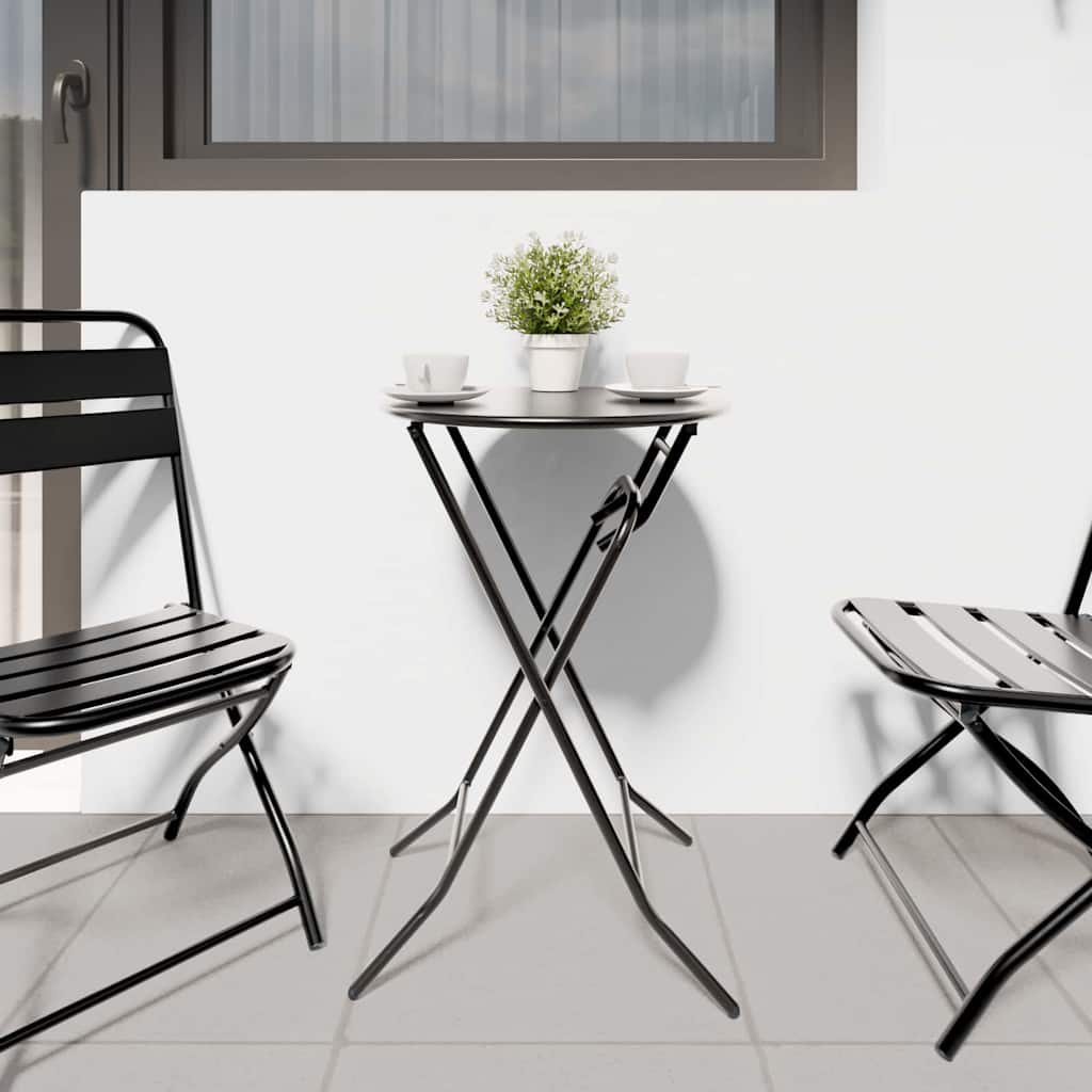 Garden Table Folding Anthracite 50 x 50 x 72 cm Steel