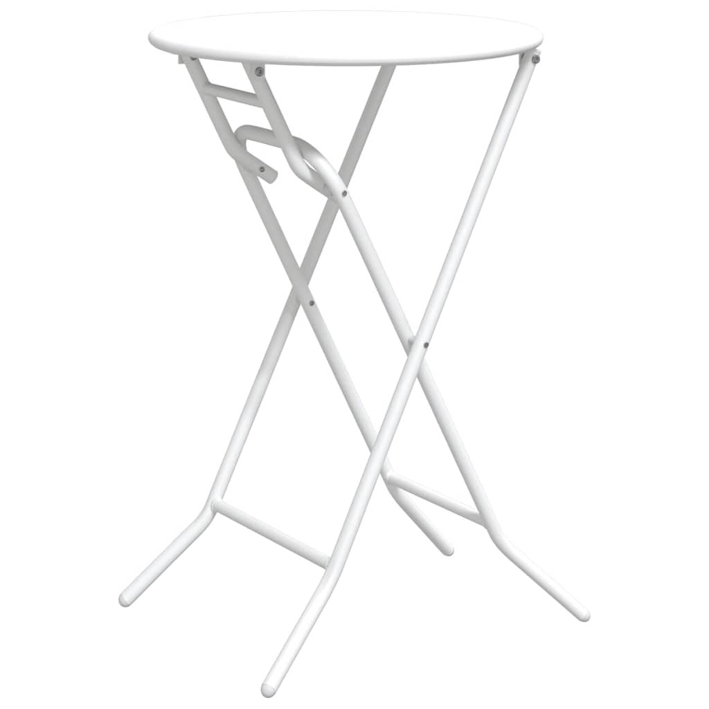 Garden Table Folding White 50 x 50 x 72 cm Steel