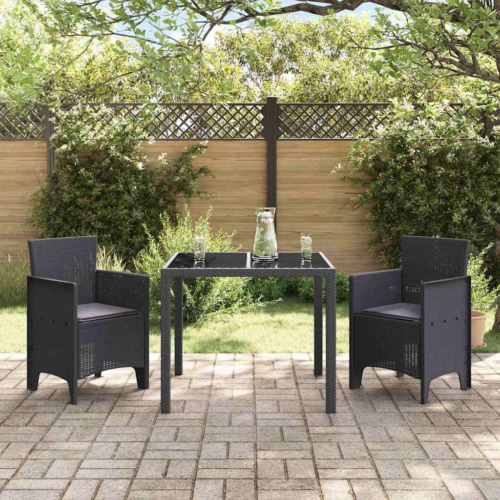 Garden Chair 2 pcs Anthracite 53 x 49 x 85 cm PP