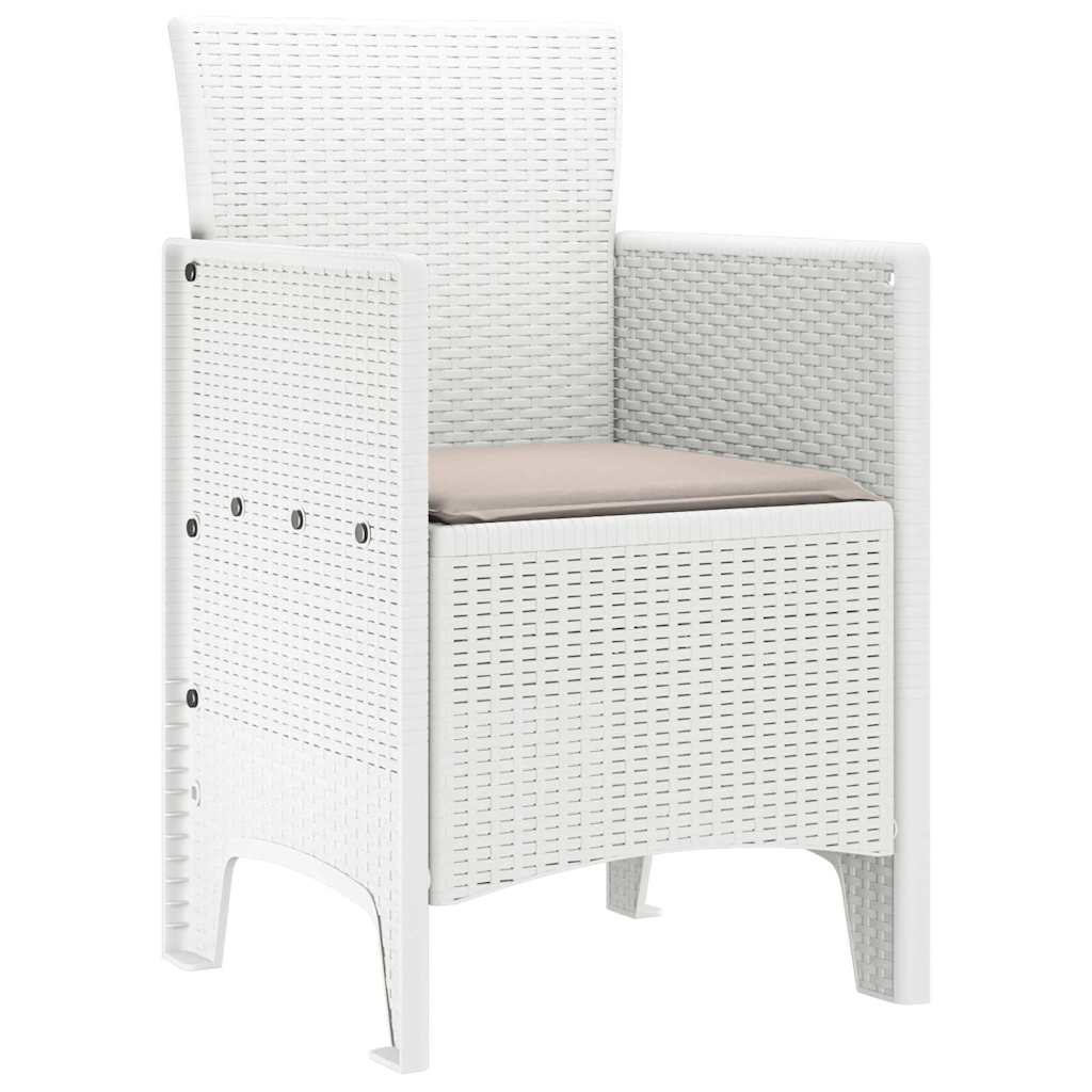 Garden Chair 2 pcs White 53 x 49 x 85 cm PP