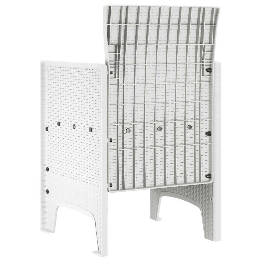 Garden Chair 2 pcs White 53 x 49 x 85 cm PP