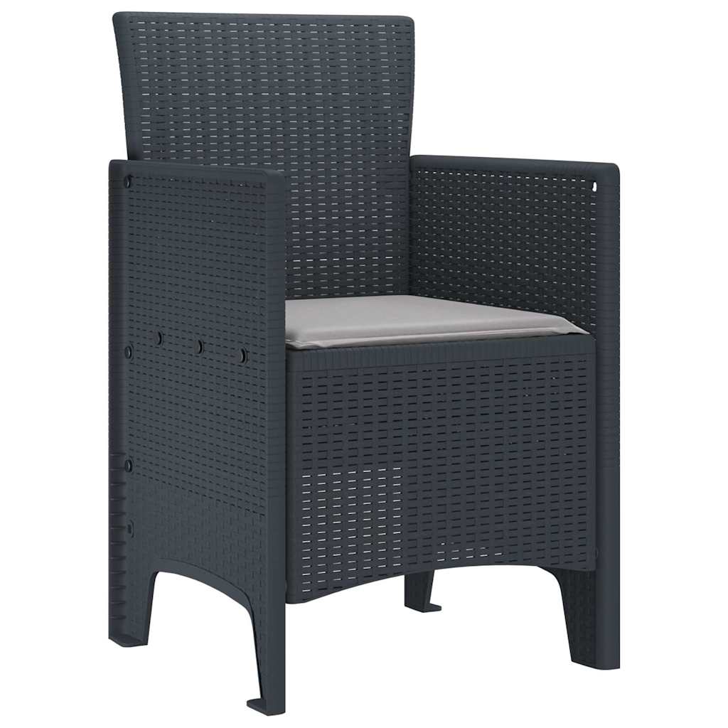 Garden Chair 4 pcs Anthracite 53 x 49 x 85 cm PP