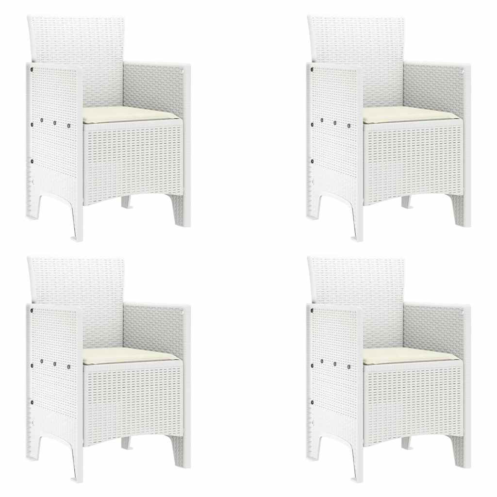 Garden Chair 4 pcs White 53 x 49 x 85 cm PP