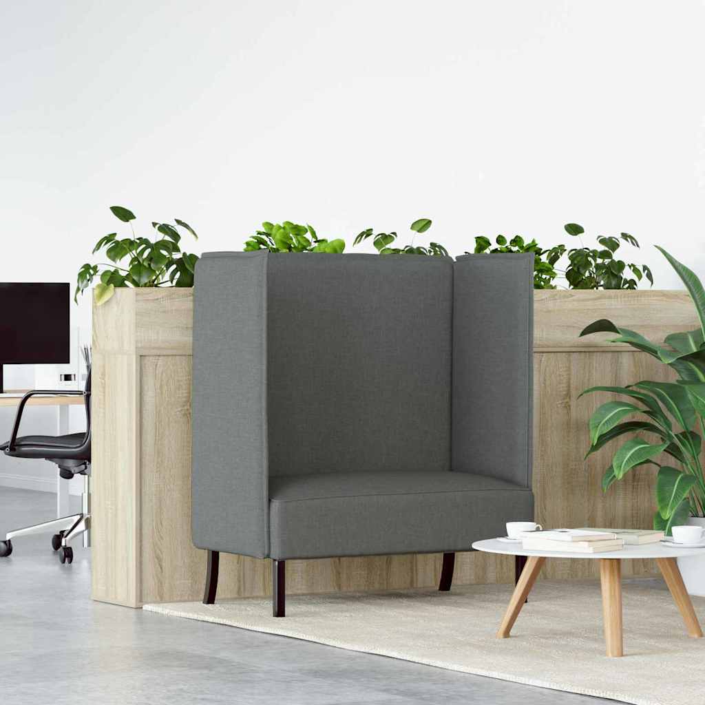 Highback Sofa Dark grey 109 x 56 x 121 cm Fabric