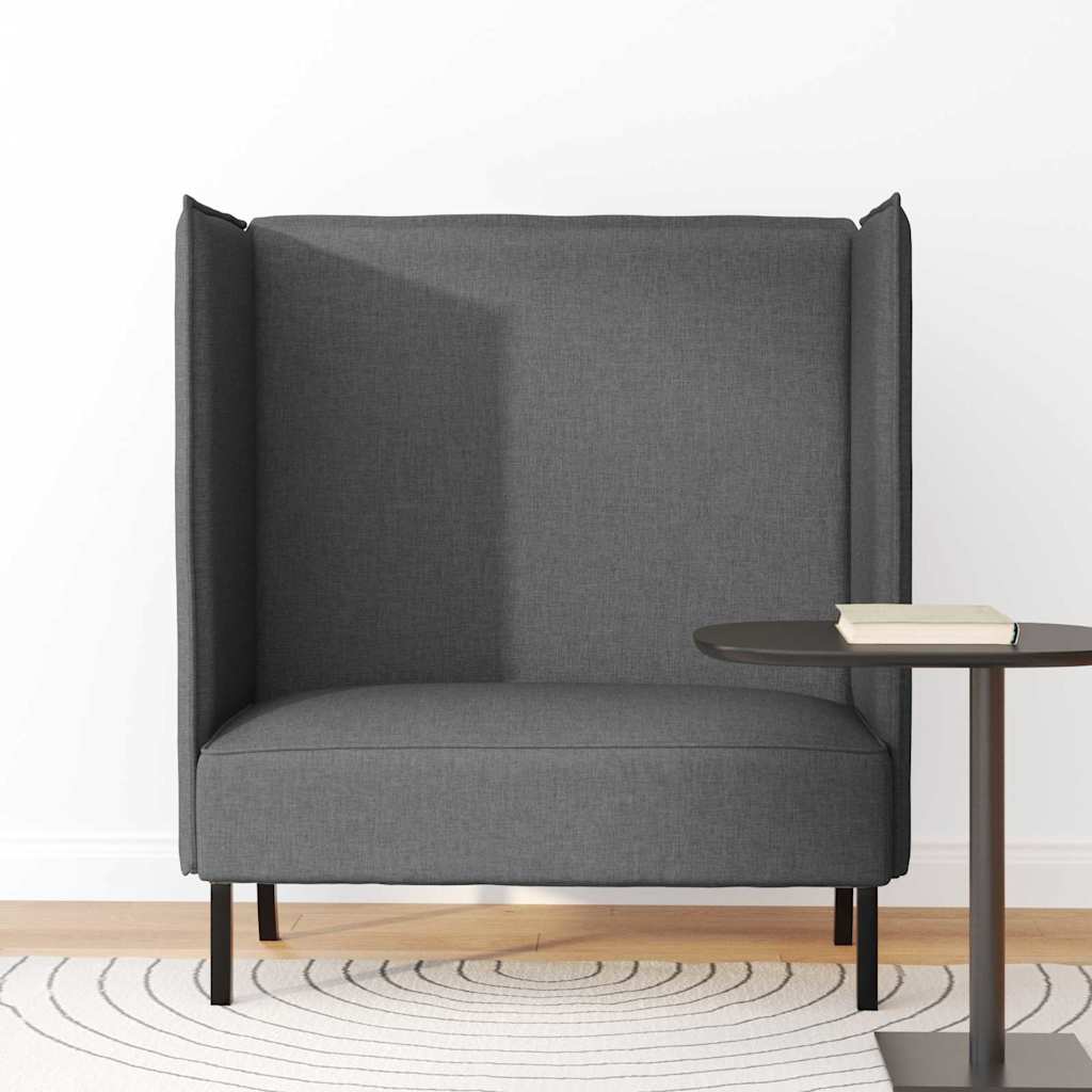 Highback Sofa Dark grey 109 x 56 x 121 cm Fabric