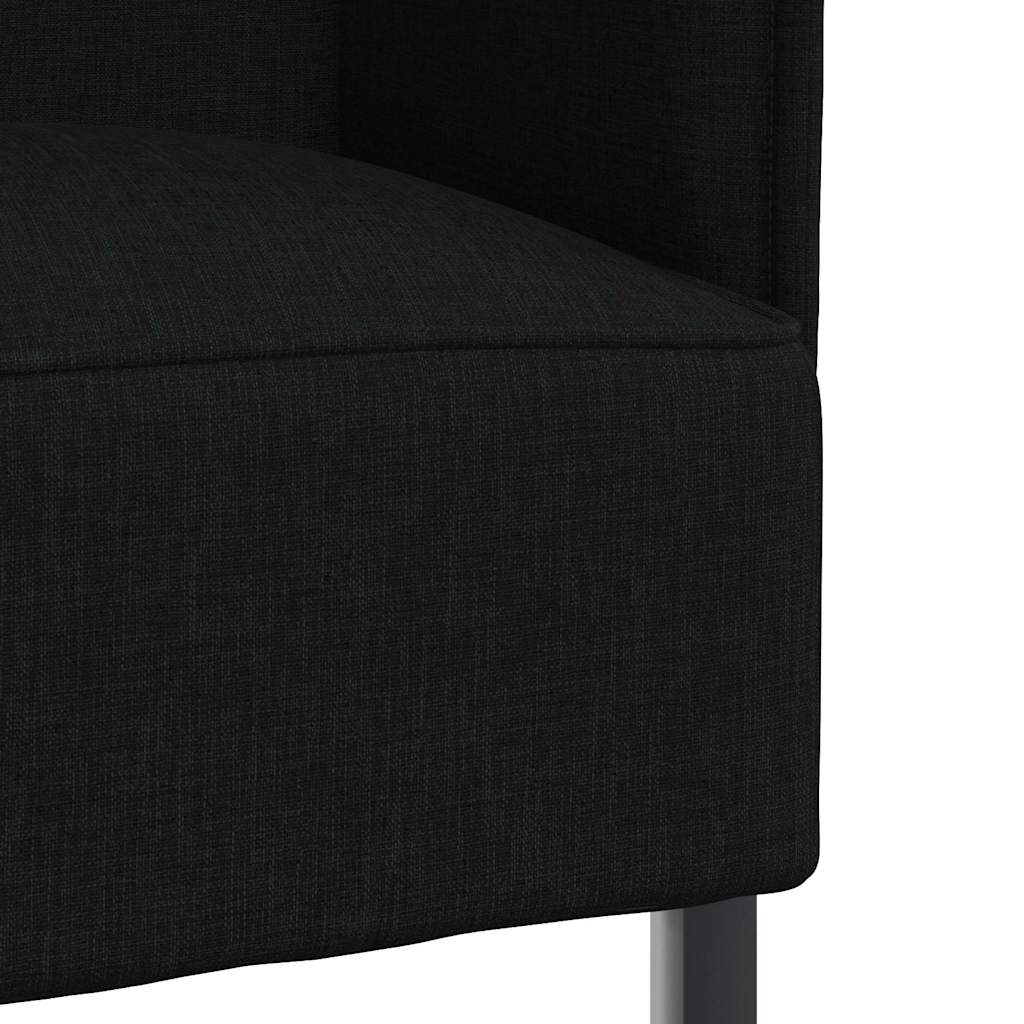 Highback Sofa Black 109 x 56 x 121 cm Fabric