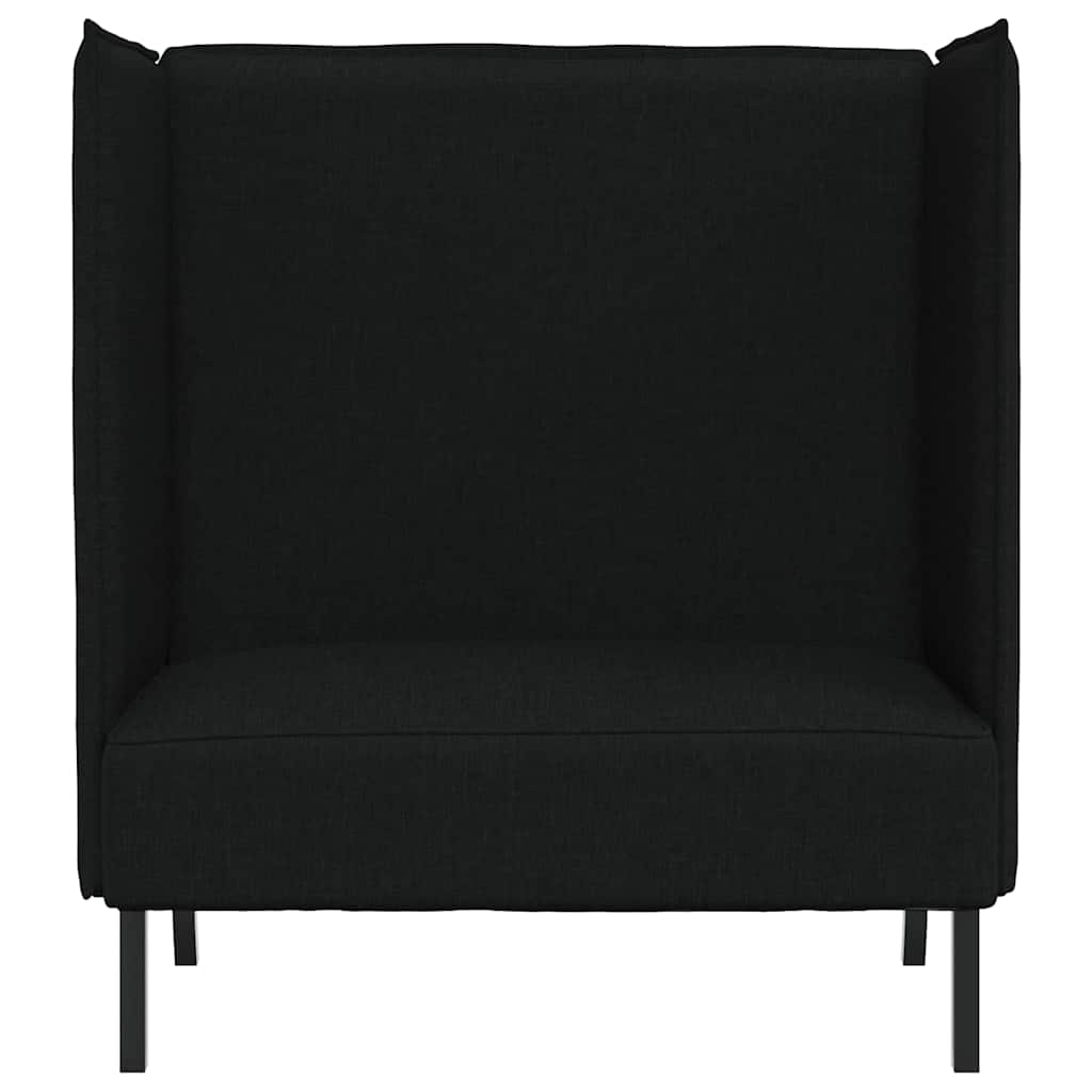 Highback Sofa Black 109 x 56 x 121 cm Fabric
