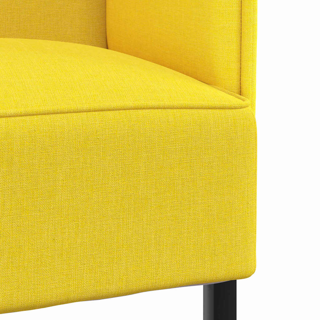 Highback Sofa Light yellow 109 x 56 x 121 cm Fabric