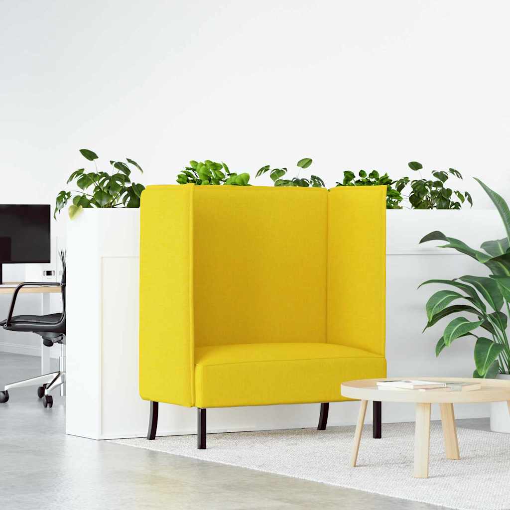 Highback Sofa Light yellow 109 x 56 x 121 cm Fabric