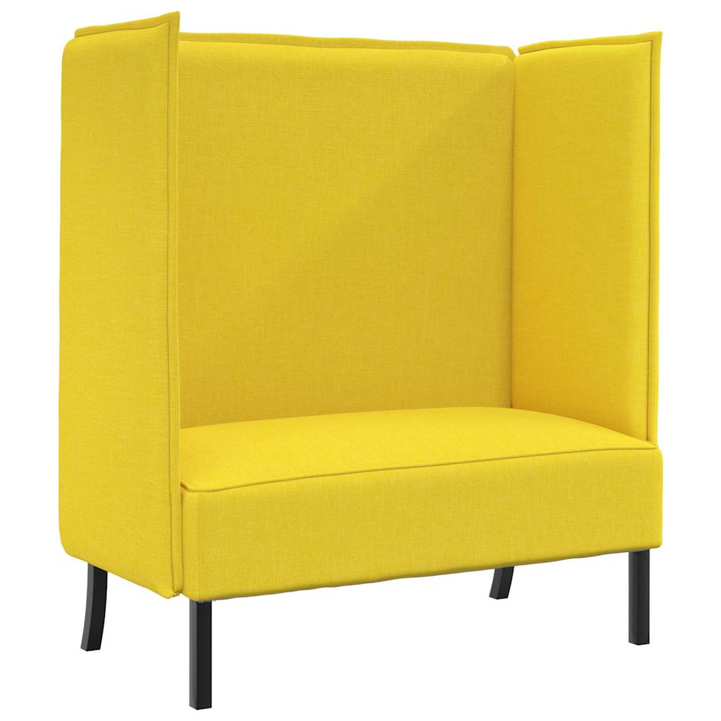 Highback Sofa Light yellow 109 x 56 x 121 cm Fabric