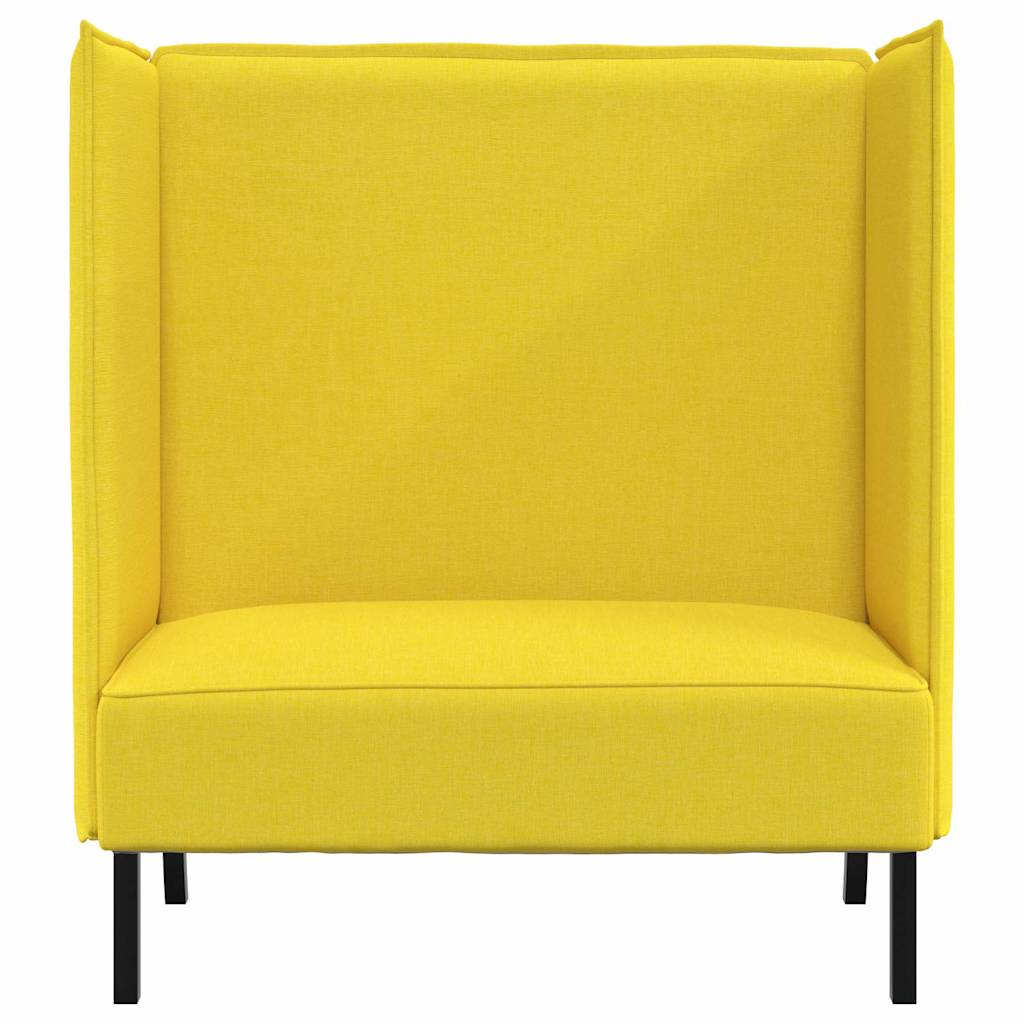 Highback Sofa Light yellow 109 x 56 x 121 cm Fabric