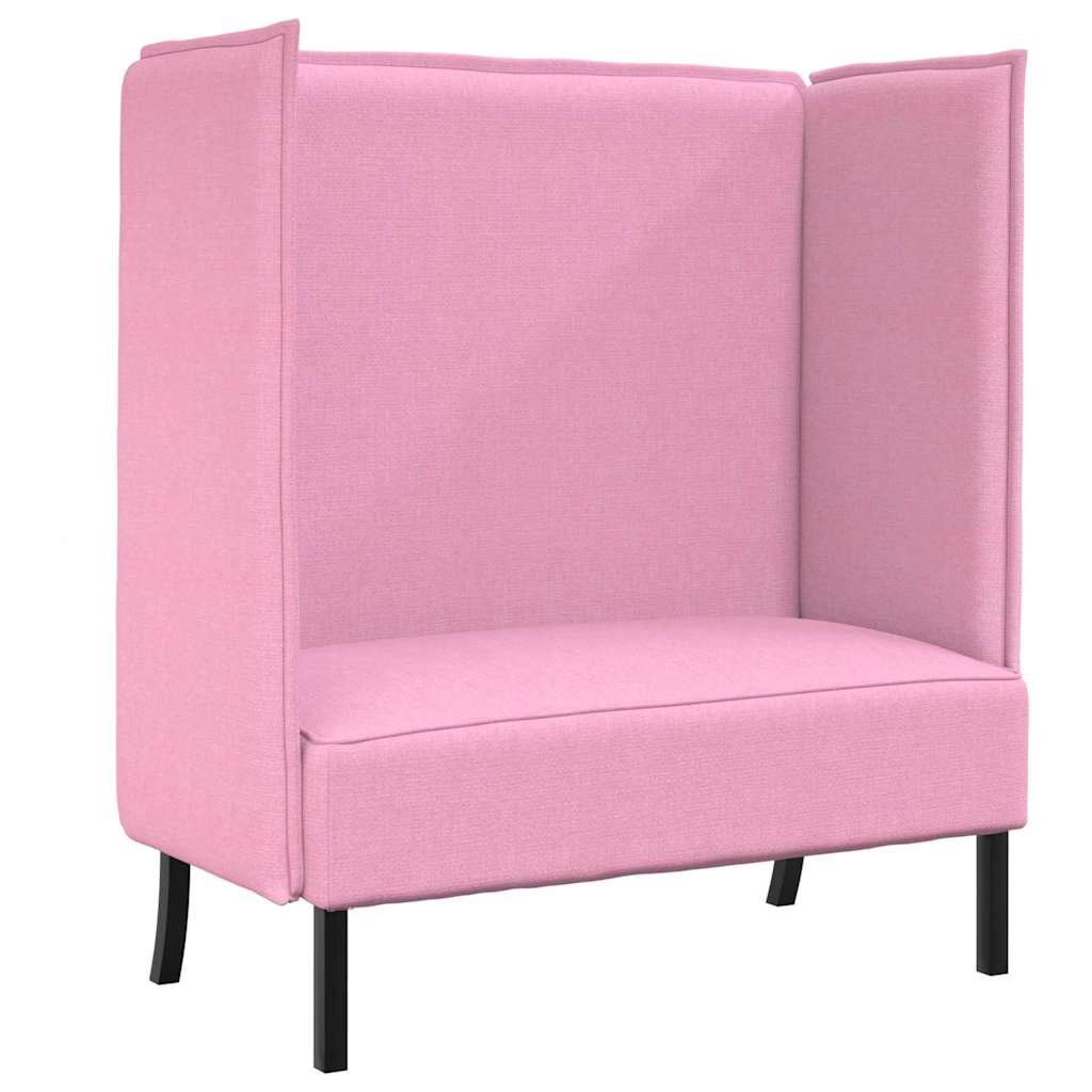 Highback Sofa Pink 109 x 56 x 121 cm Fabric