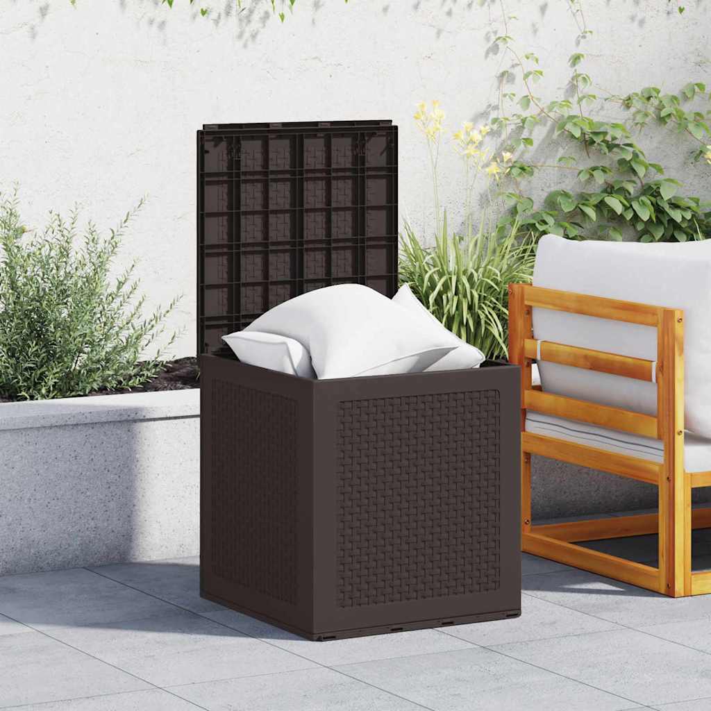 Garden Storage Box Brown 55 x 53 x 57 cm Polypropylene