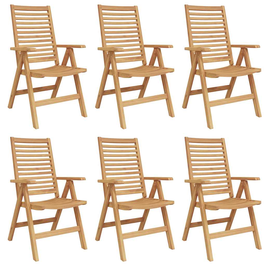 Garden Chair 6 pcs Brown 52 x 64.5 x 108 cm Solid teak wood