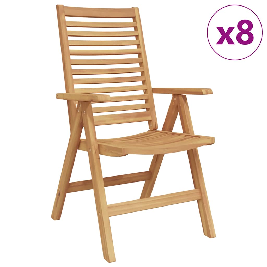 Garden Chair 8 pcs Brown 52 x 64.5 x 108 cm Solid teak wood