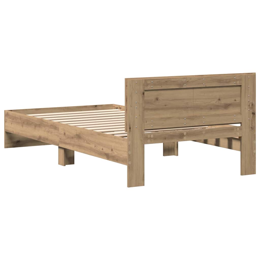 Bed Frame Artisan Oak 100 x 200 cm Engineered wood