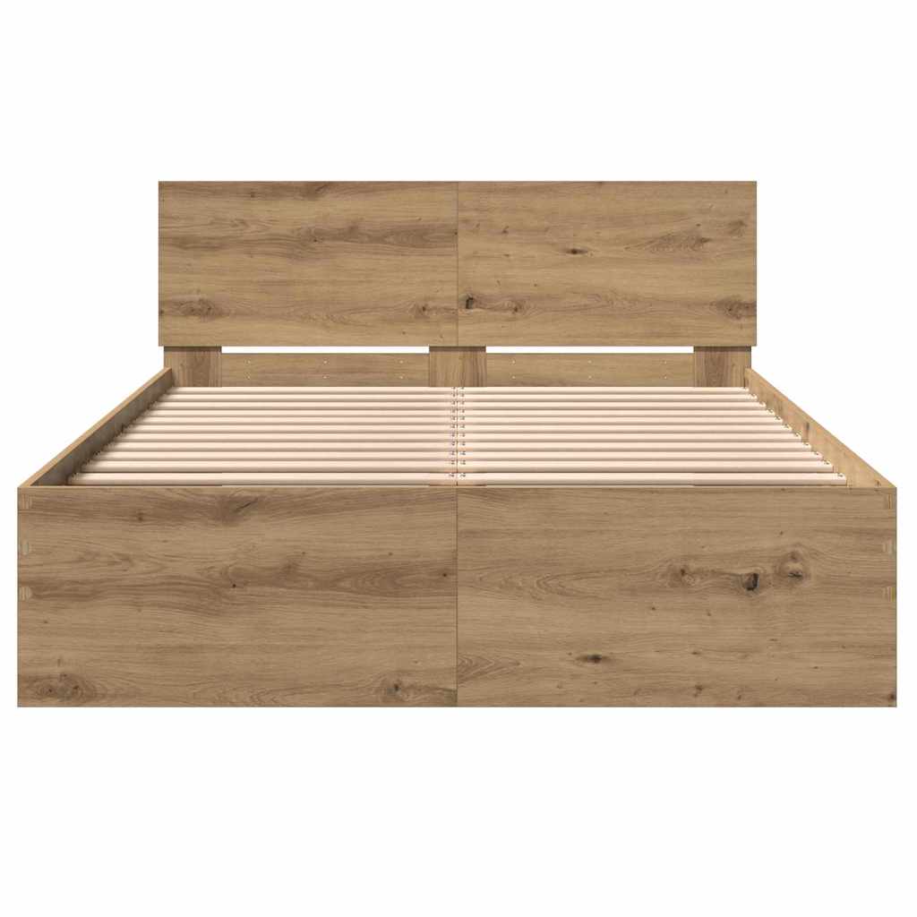 Bed Frame Artisan Oak 120 x 190 cm Engineered wood