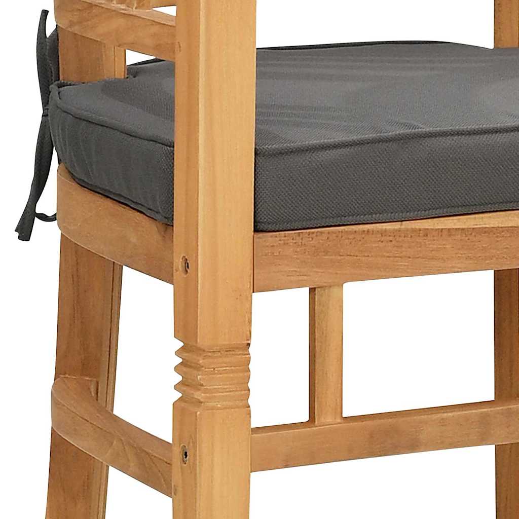 Garden Chairs 2 pcs Brown 63 x 58 x 89 cm Solid teak wood