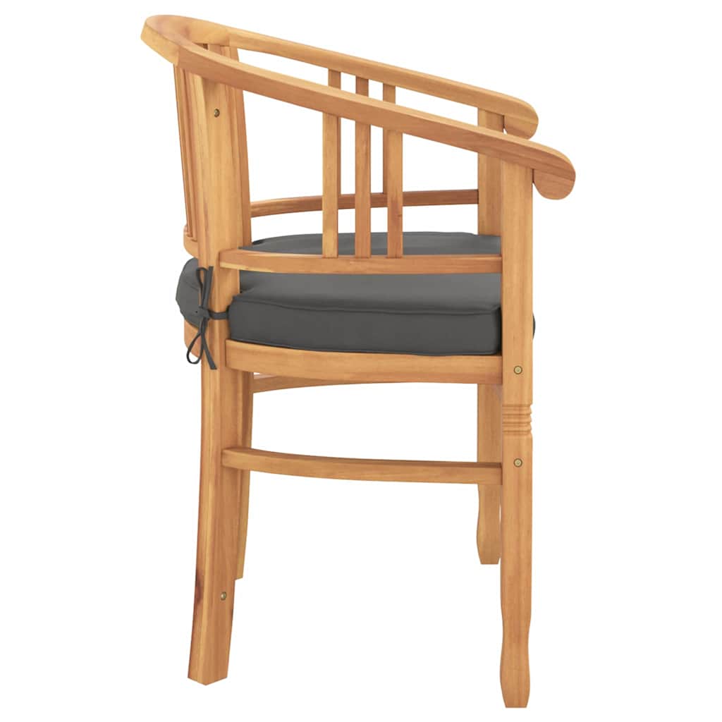 Garden Chairs 2 pcs Brown 63 x 58 x 89 cm Solid teak wood