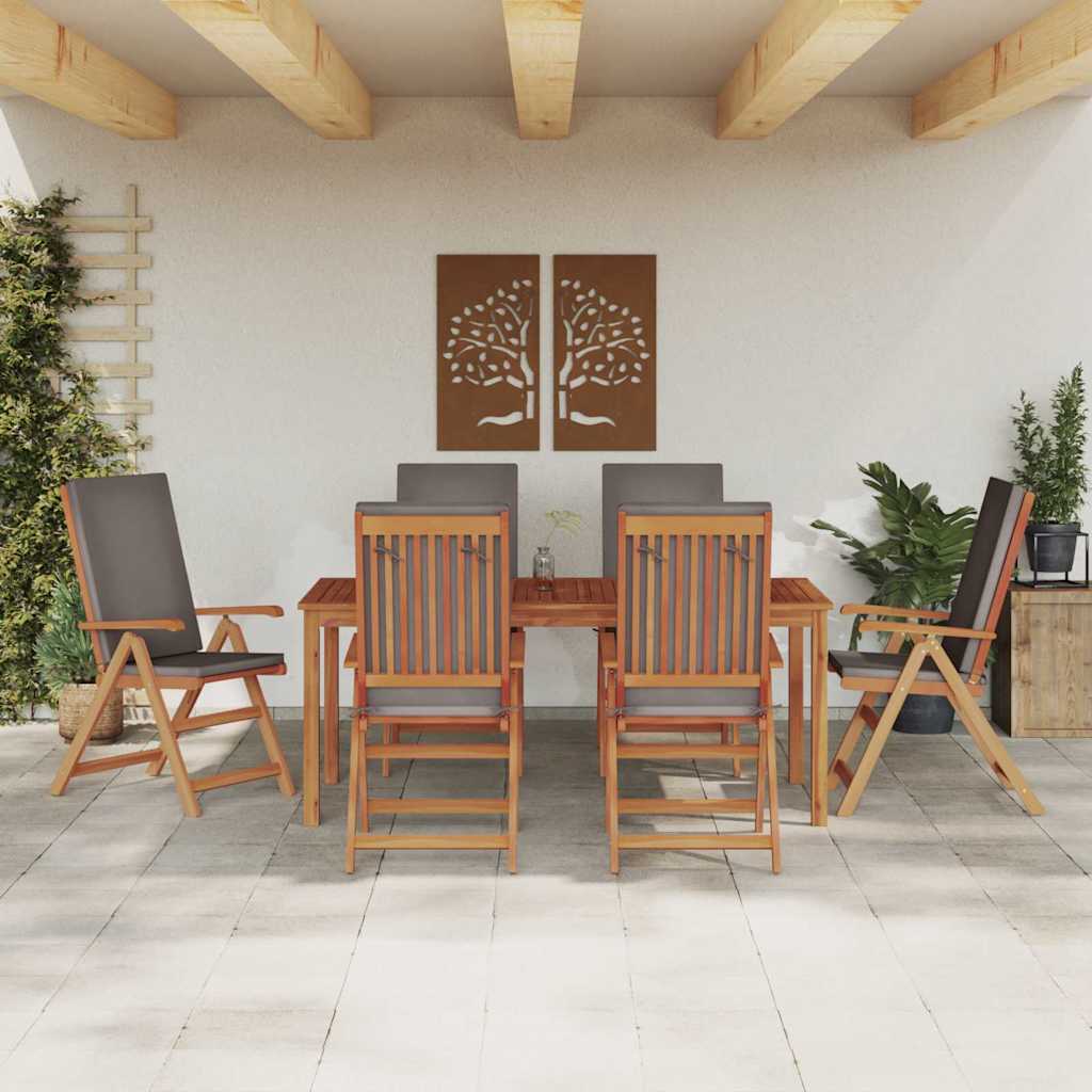 Garden Chair 6 pcs Brown 57 x 71.5 x 104cm Solid Teak wood