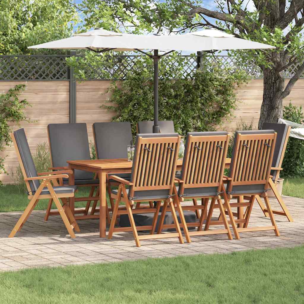 Garden Chair 8 pcs Brown 57 x 71.5 x 104cm Solid Teak wood