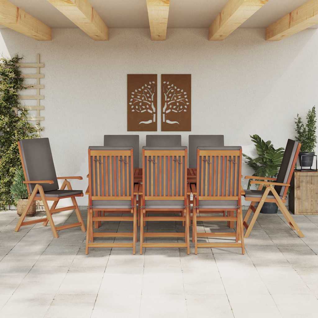 Garden Chair 8 pcs Brown 57 x 71.5 x 104cm Solid Teak wood