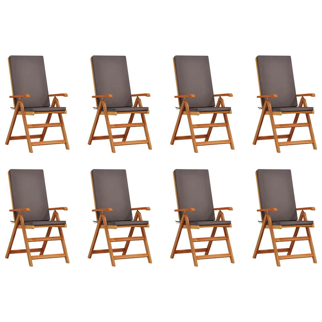 Garden Chair 8 pcs Brown 57 x 71.5 x 104cm Solid Teak wood