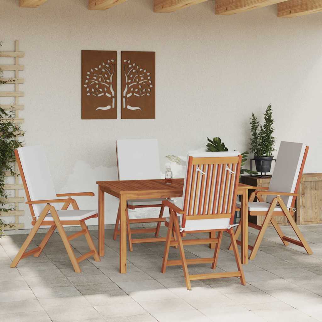Garden Chair 4 pcs Brown 57 x 71.5 x 104cm Solid Teak wood