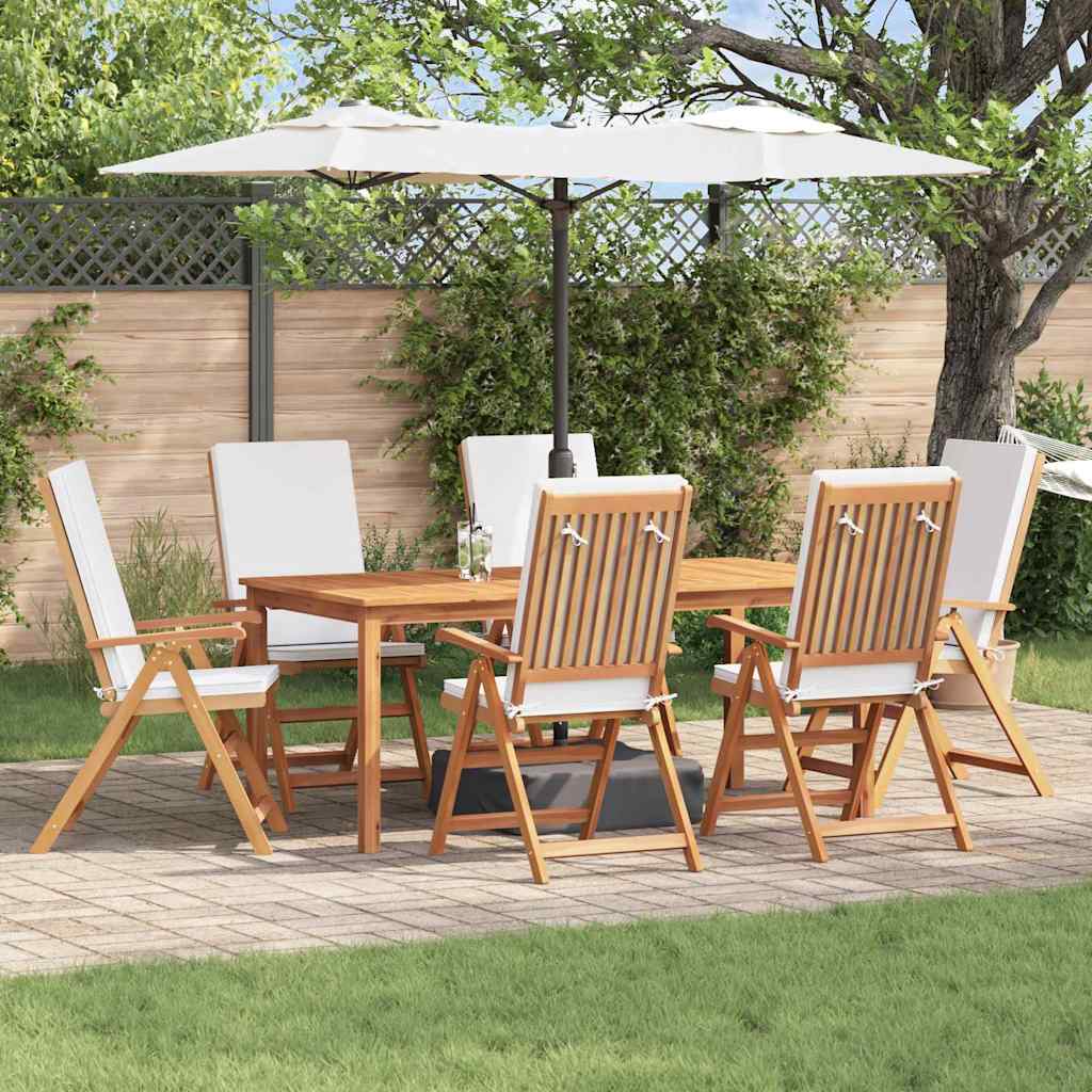 Garden Chair 6 pcs Brown 57 x 71.5 x 104cm Solid Teak wood