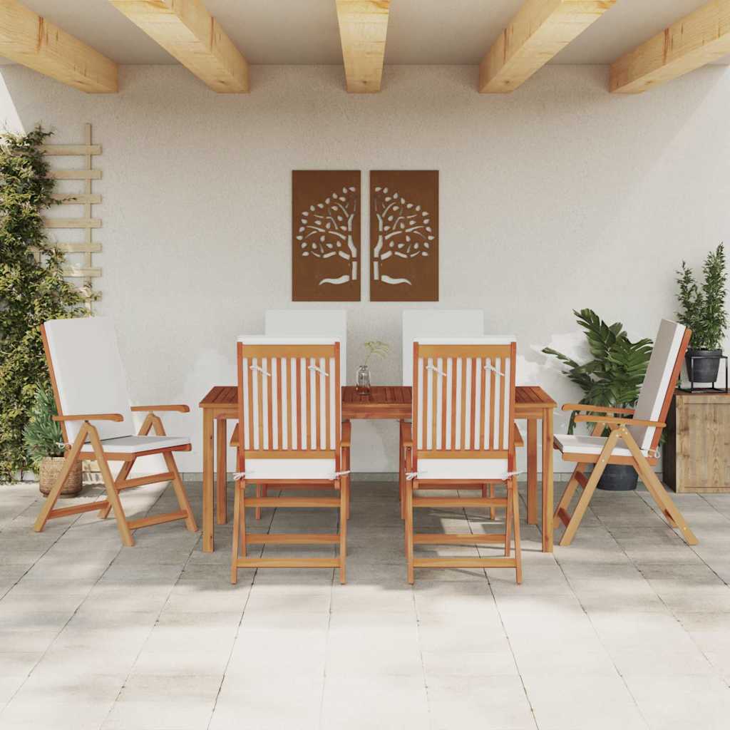 Garden Chair 6 pcs Brown 57 x 71.5 x 104cm Solid Teak wood