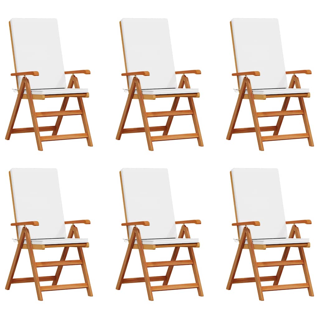 Garden Chair 6 pcs Brown 57 x 71.5 x 104cm Solid Teak wood