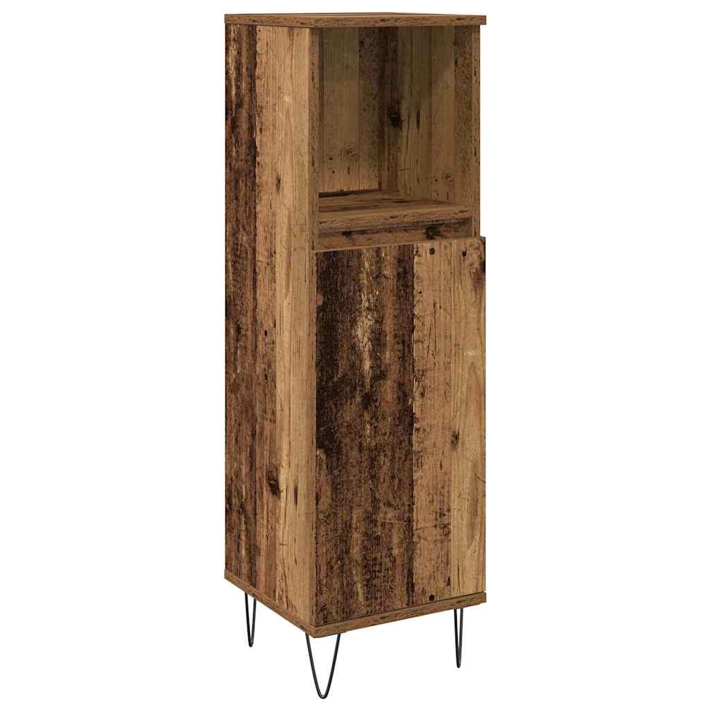 Bathroom Furniture Set 3 pcs Old Wood 30 x 30 x 180 cm