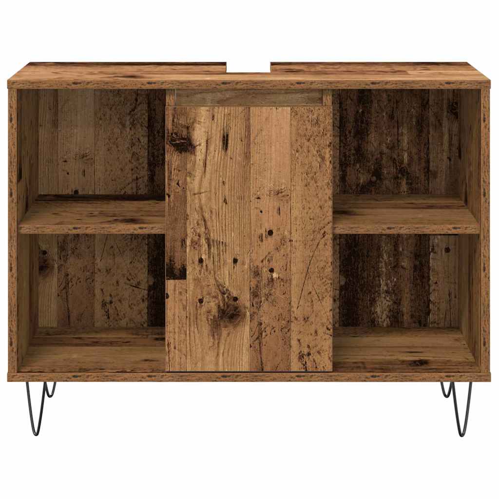 Bathroom Furniture Set 3 pcs Old Wood 30 x 30 x 180 cm