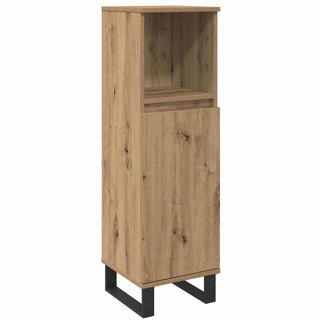 Bathroom Furniture Set with Door 3 pcs Brown 30 x 30 x 180 cm