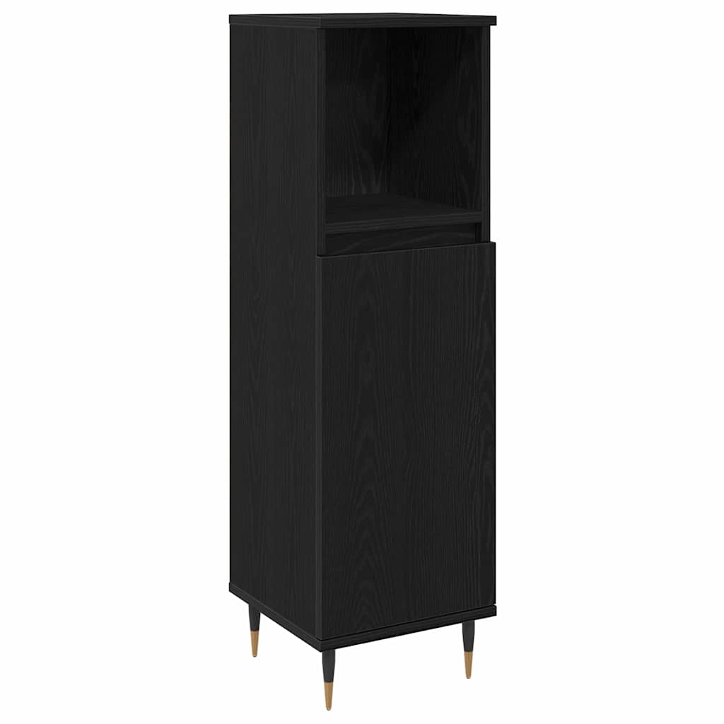 Bathroom Furniture Set Other 3 pcs Black Oak 30 x 30 x 180 cm